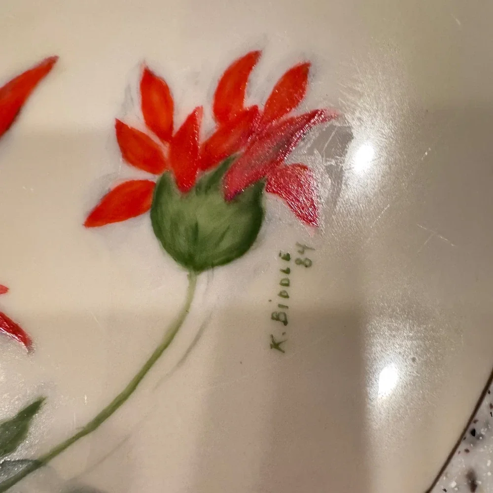 Christmas Holiday Collector Plates‎ Set of 3 Santa Poinsettia Cookie Vintage EUC